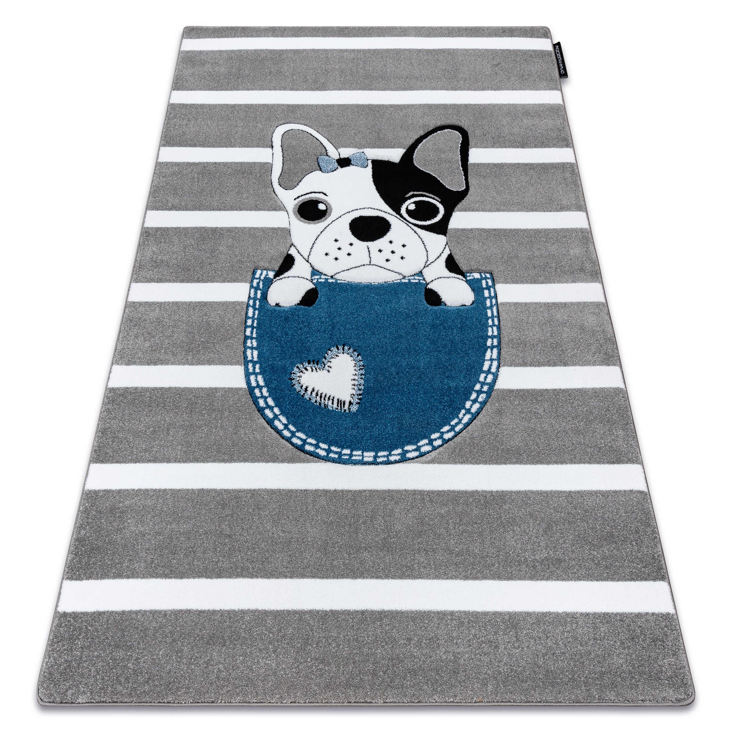 Dywan PETIT BULLDOG PIES szary 140x190 cm