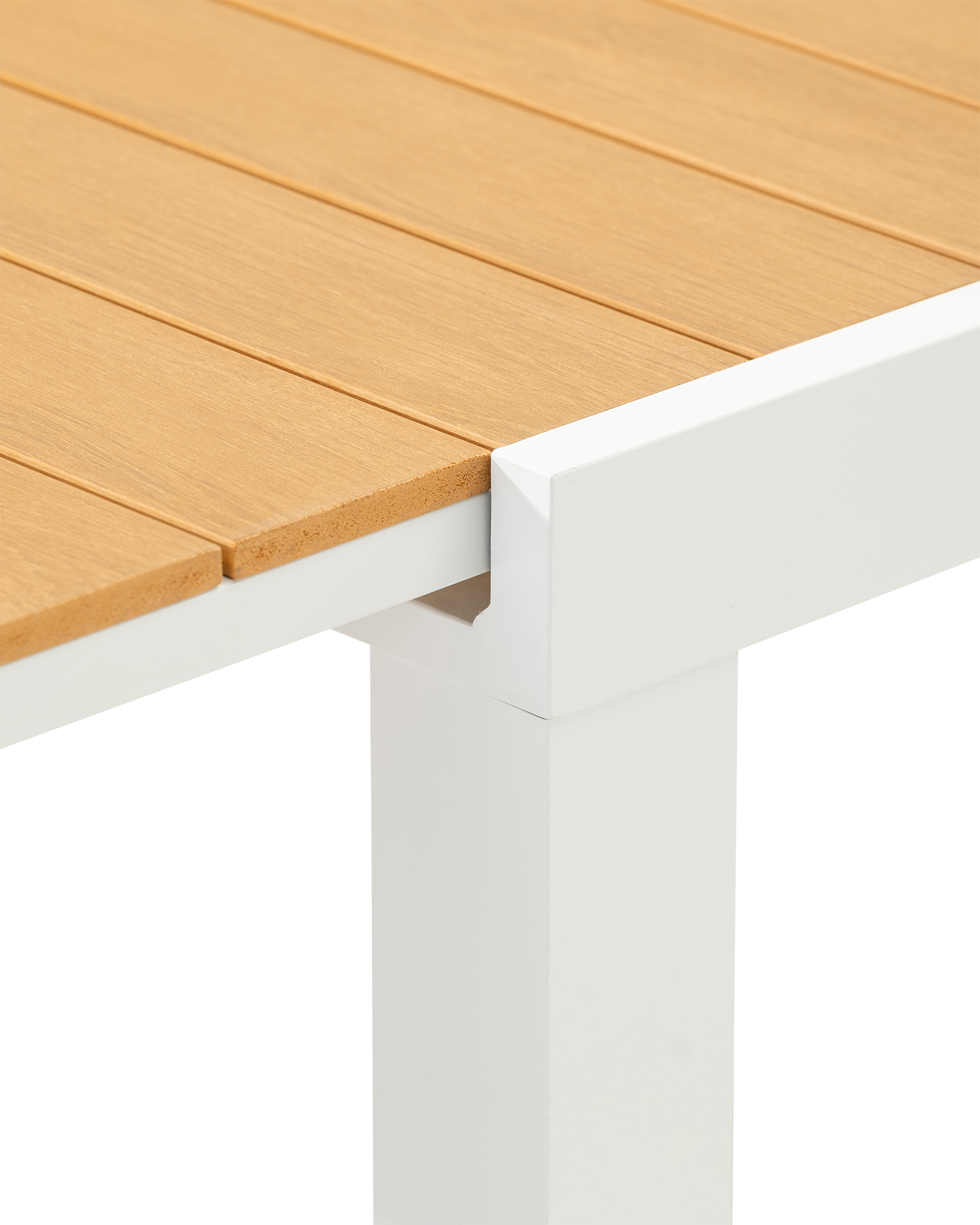 Table de jardin extensible rectangulaire en Aluminium Blanc - 6