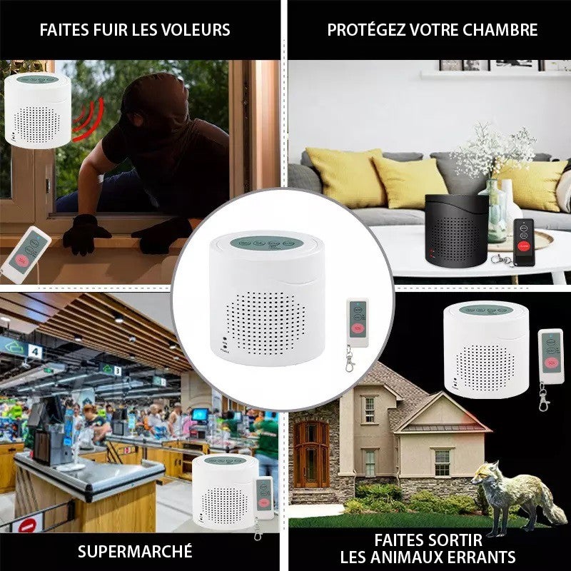 Chien de garde électrique Aboyeur Sans Fil capteur Radar Télécommande Alarme de Sécurité à domicile 360 degrés Chien qui aboie - 4