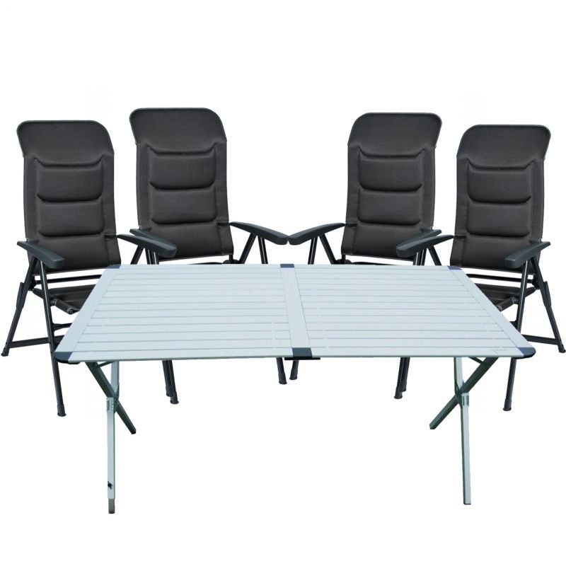 Table De Camping-car En Chêne 60×38 Cm – 4 Porte-gobelets, Base Réglable En Alu/ABS, 7 Hauteurs (56,5-72 Cm), Intérieur