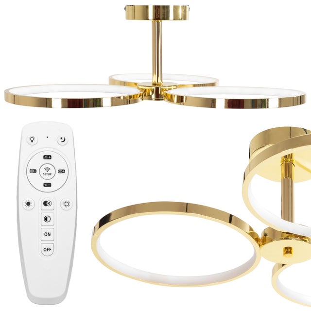 Lampa Sufitowa Wisząca Led Toolight App993-C Złoty