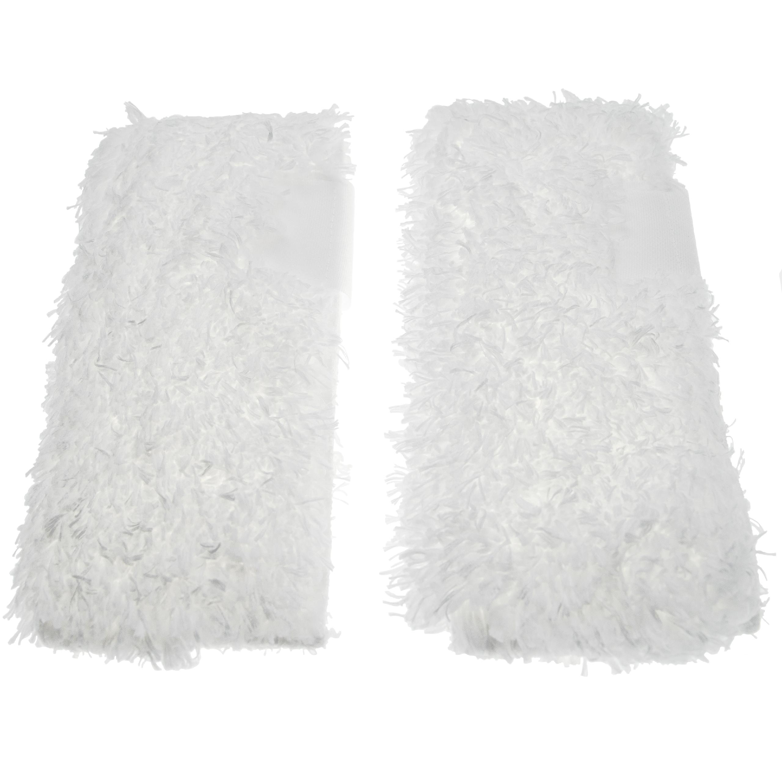vhbw 2x Housses de rechange compatible avec Kärcher SC 4.100 C, SC 4, SC 4.100 CB nettoyeur à vapeur - microfibre, blanc 21 x 9,4 x 0,25cm - 4