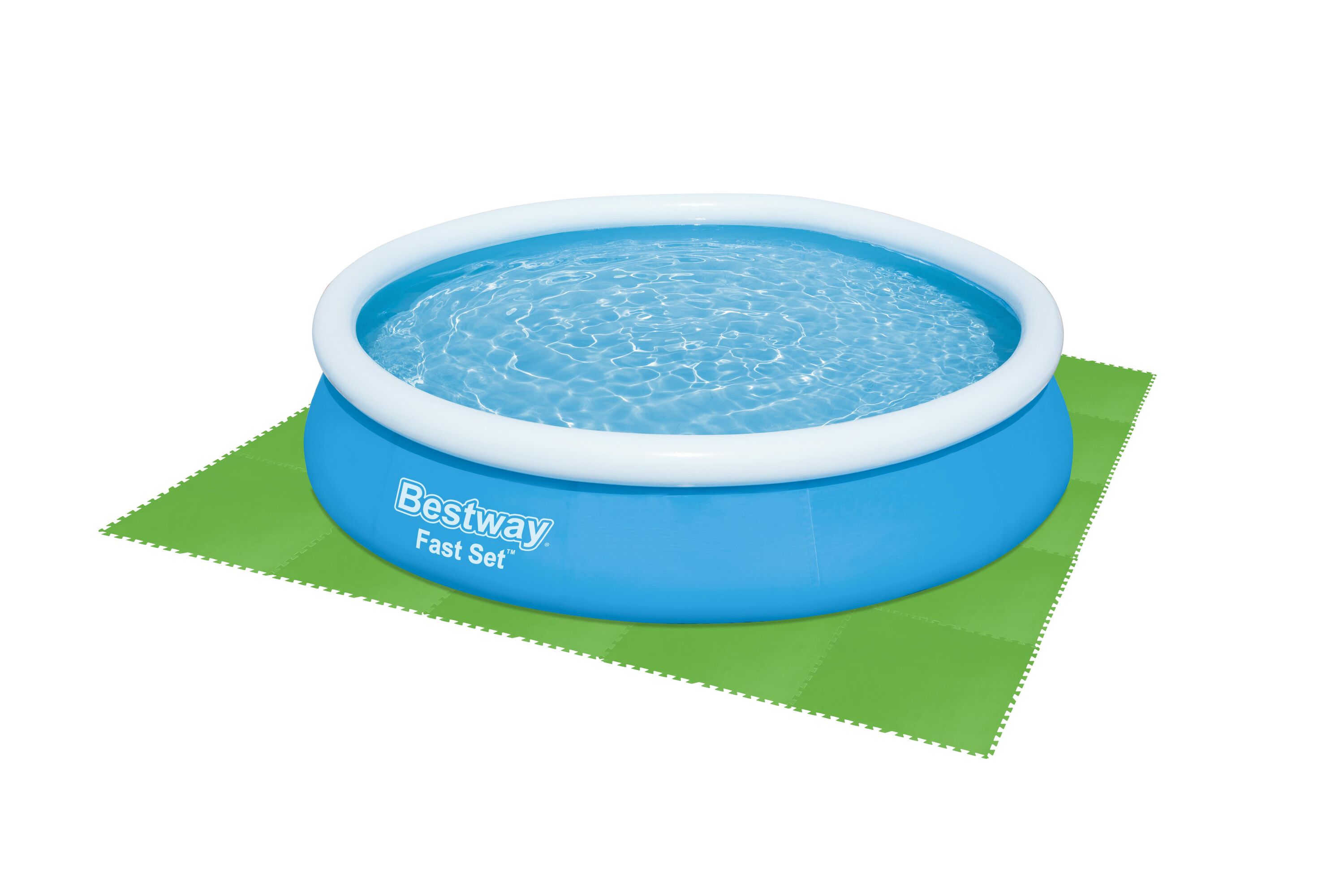 Mata podłogowa do basenu Bestway Flowclear 9 sztuk ochrona i komfort zielony - 7
