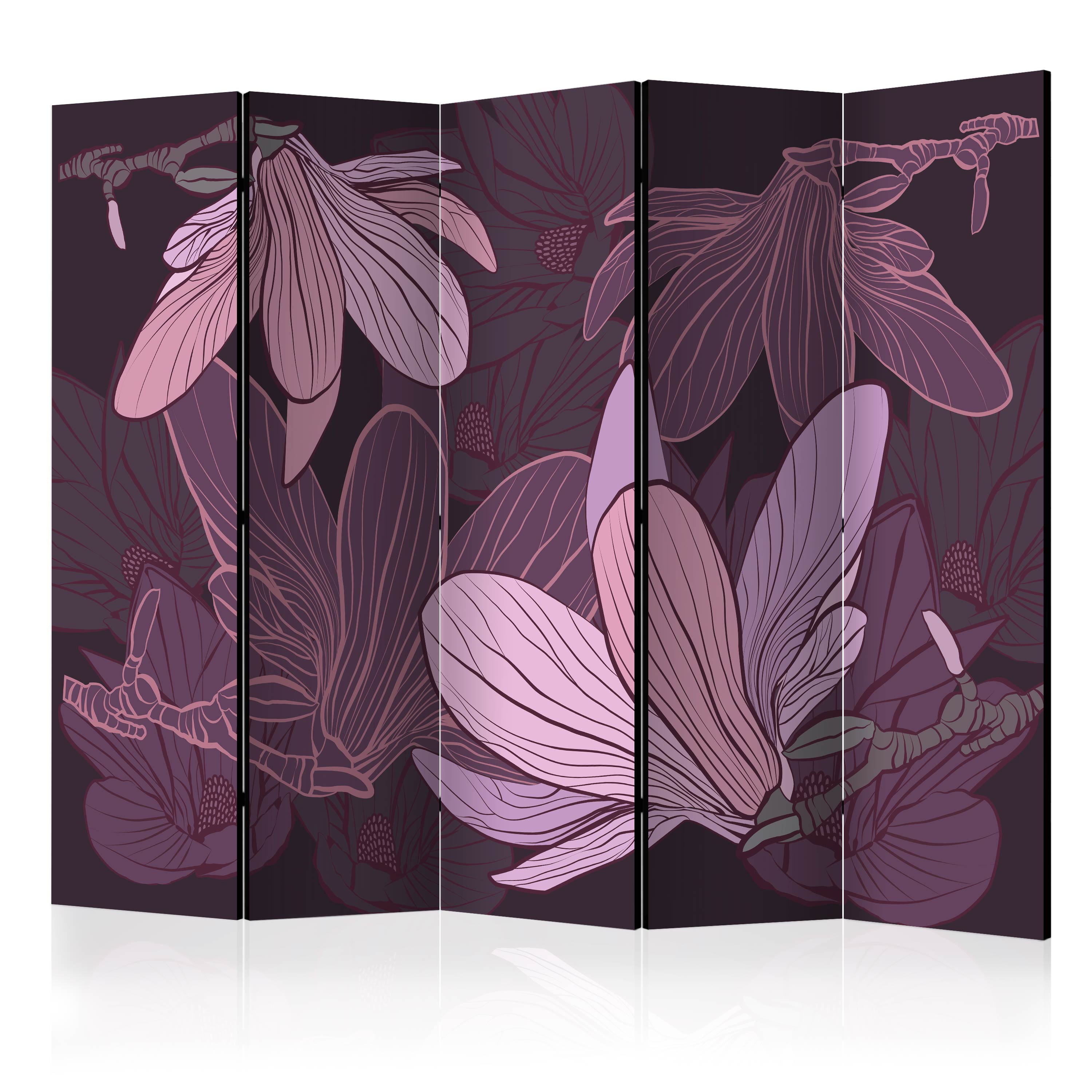 FLOWERS - Separè- Paravento modulabile - 70x190cm - in Legno e PVC Col