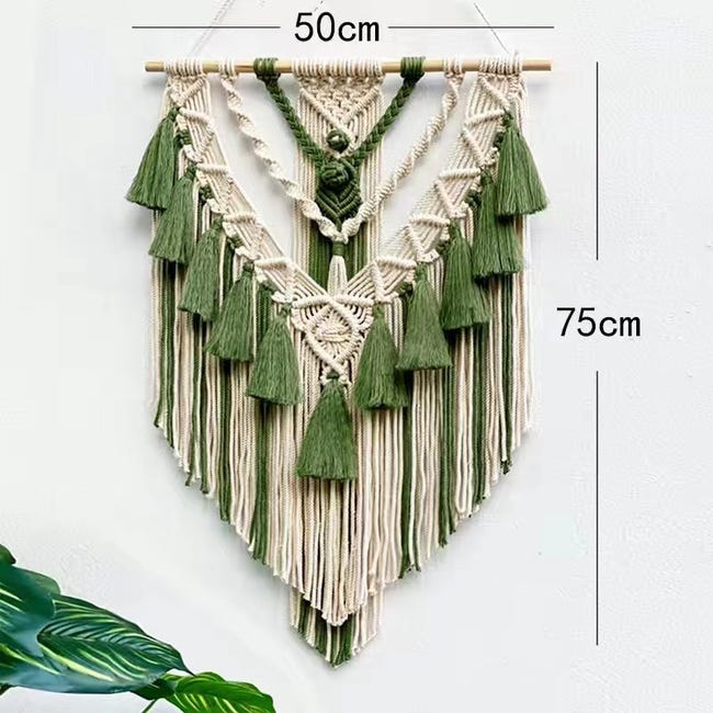 Grande arazzo da parete con foglie bohémien con nappe, decorazione da parete per soggiorno o camera da letto | Leroy Merlin Grande arazzo da parete con foglie bohémien con nappe, decorazione da parete per soggiorno o camera da letto | Leroy Merlin