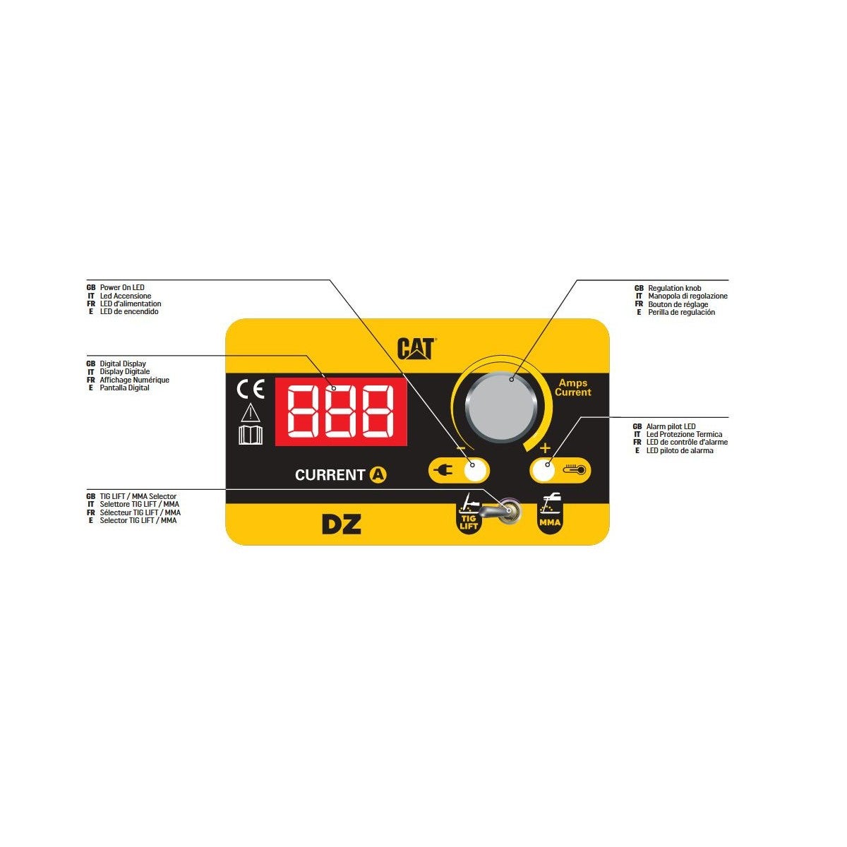 Soldador inverter 160A MMA Professional ARC + saco de ferramentas CAT Vareta Ø 1,6 a 4 mm Caterpillar - 4