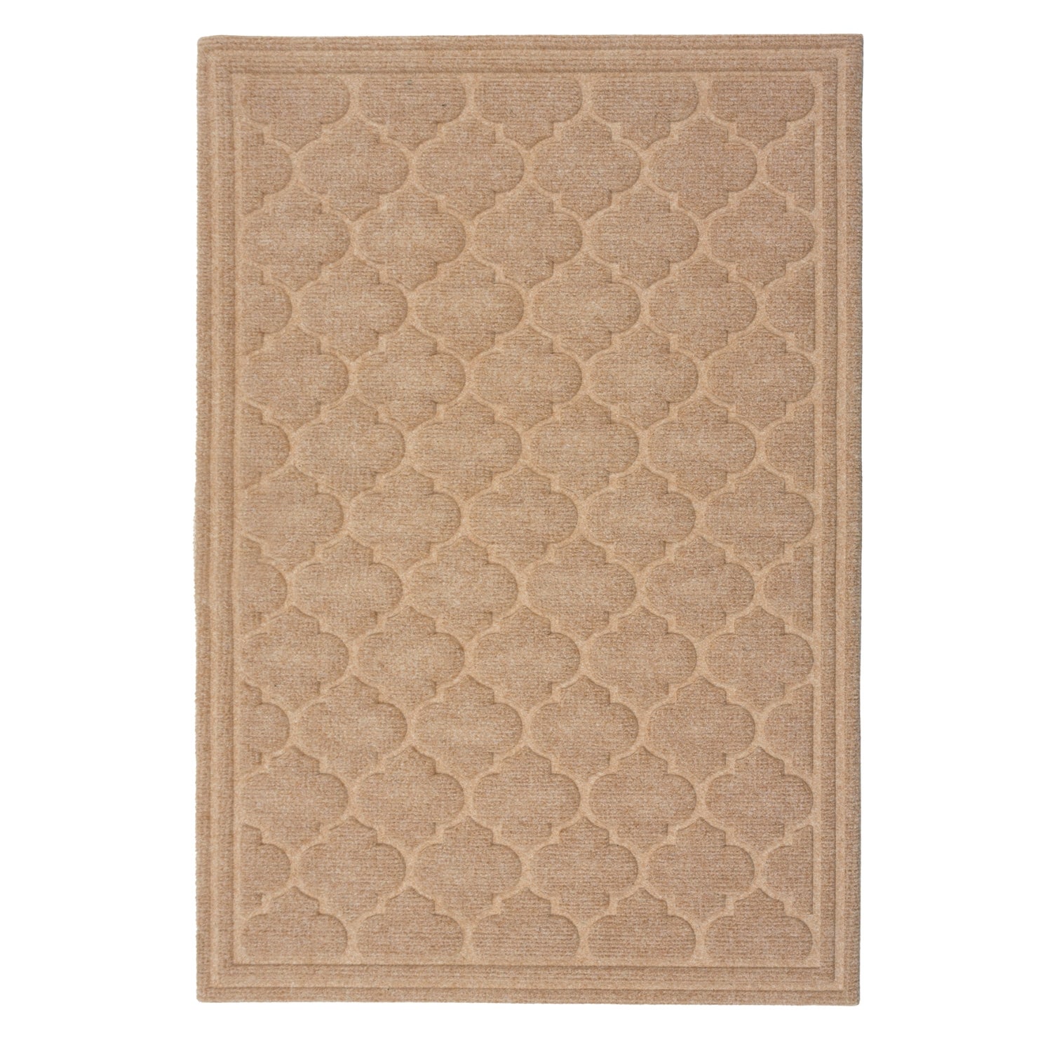 Wycieraczka pod drzwi duża tekstylna 60x90 cm beżowy