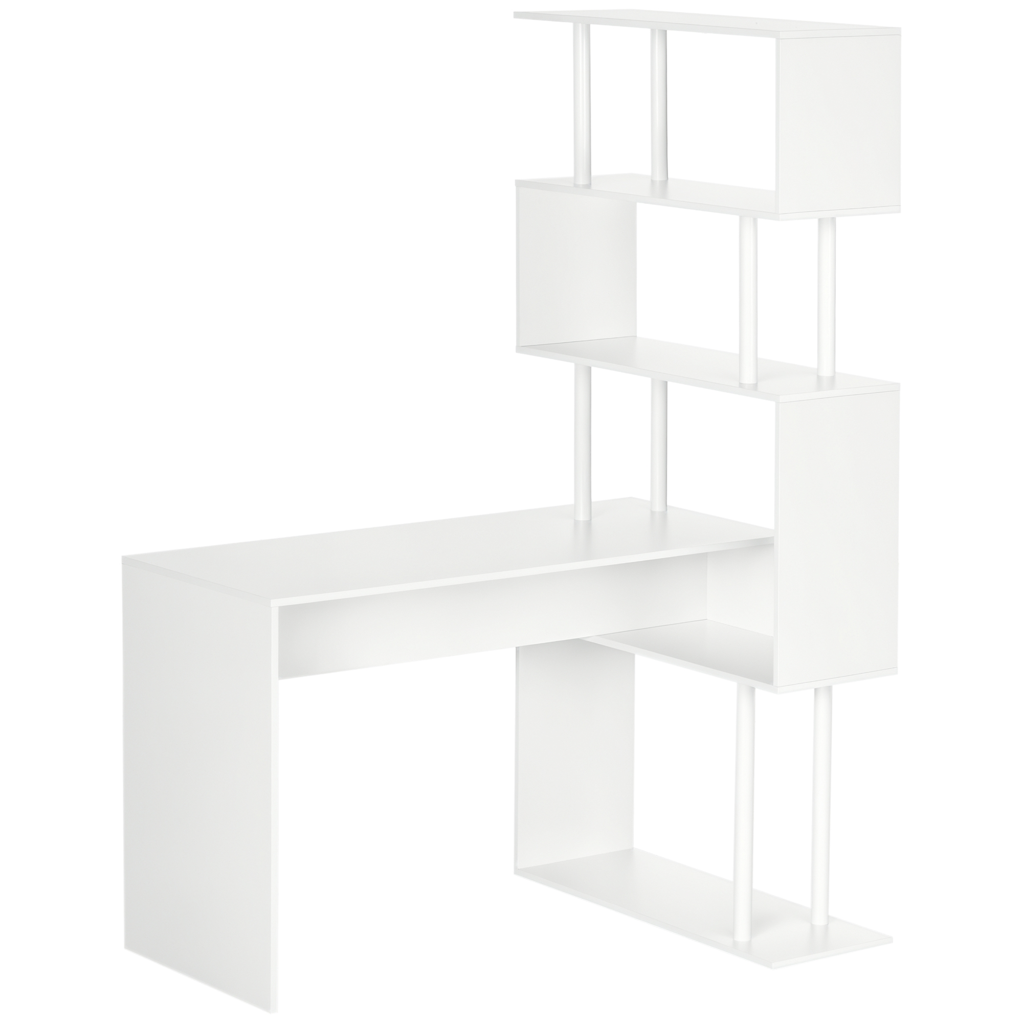 Bestier Bureau d'ordinateur d'angle réversible en forme de L 241,8 cm ou table