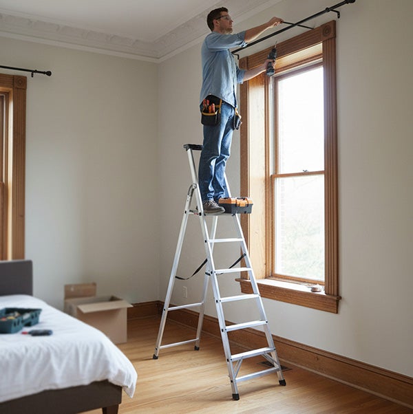 Escabeau 7 marches - Hauteur max. de travail 3.59m - Q60/7 - 5