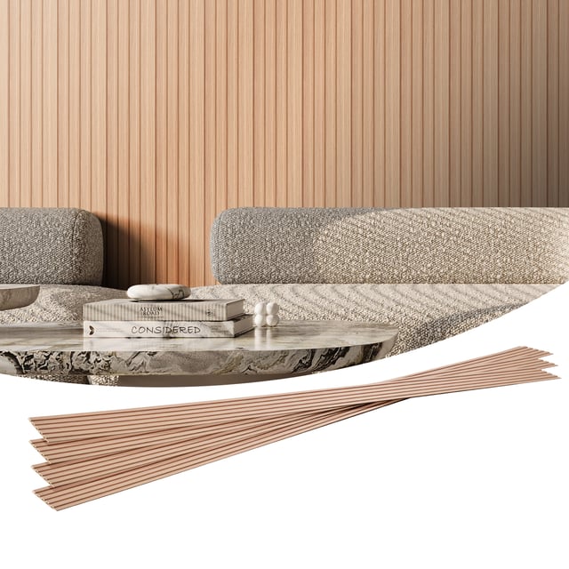 Pannello Acustico WPC 2450x166 mm, 8 Pezzi, Effetto Legno Finto, Riduzione Rumore, Decorazione Moderna, Legno di Frassino VEVOR