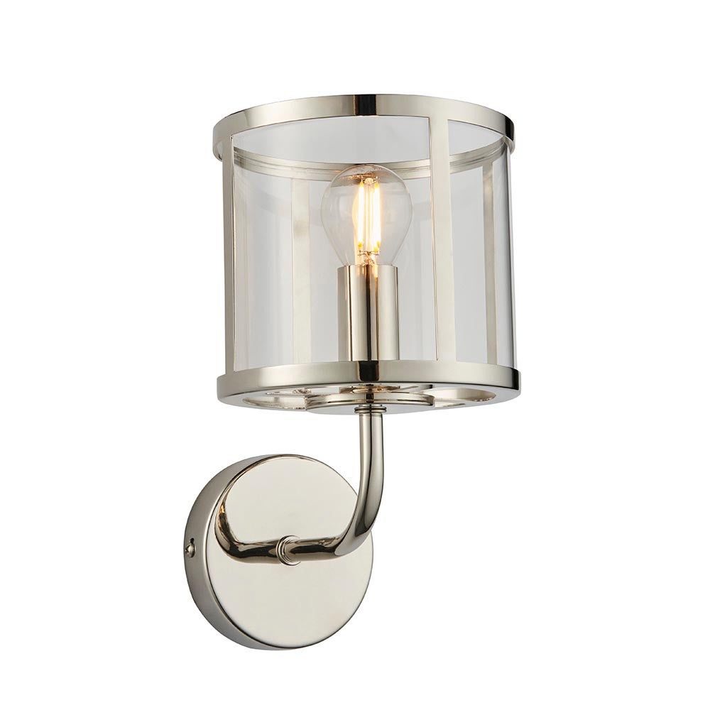 Kinkiet HOPTON niklowy 1xE14x15W metal wym:25x14,5x18,5cm IP20 Endon