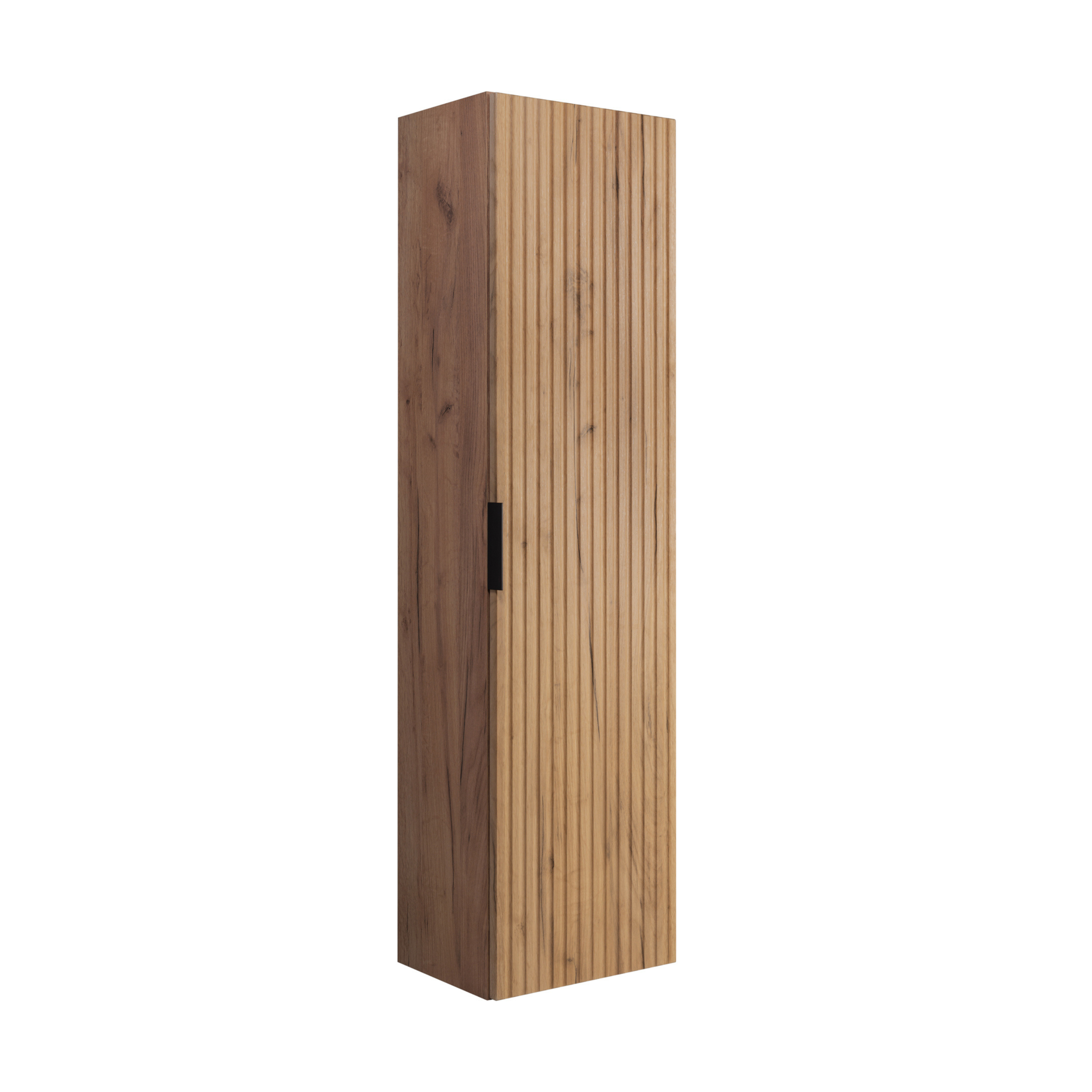 Kolumna łazienkowa, dąb Craft, 35 x 136 x 27 cm, uchwyt czarny