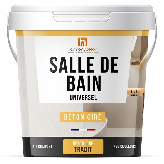 Béton ciré salle de bain - Kit universel - Béton TRADIT 5 m² Mate BC03