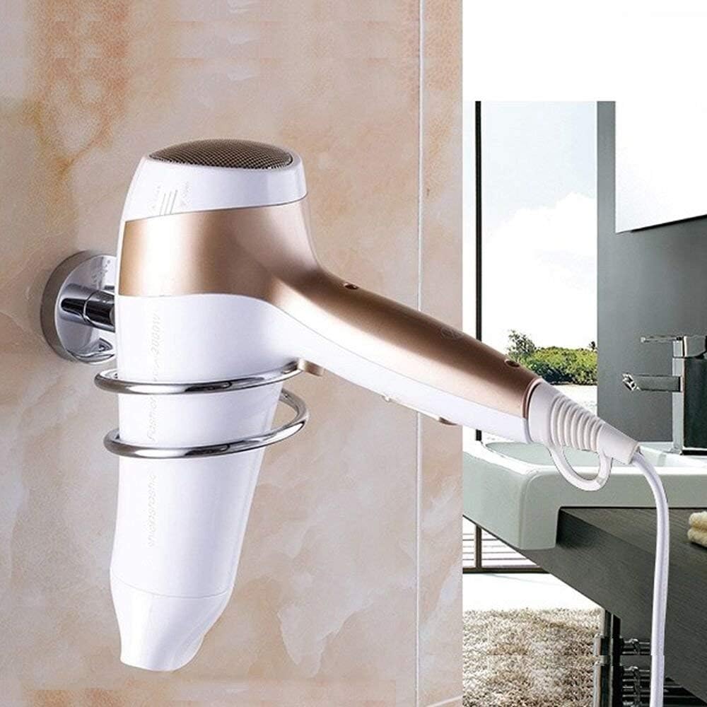 Uchwyt ścienny na suszarkę do włosów (1 szt., brąz), stojak/przechowywanie suszarki do włosów ze stali nierdzewnej 304, akcesoria łazienkowe - 4