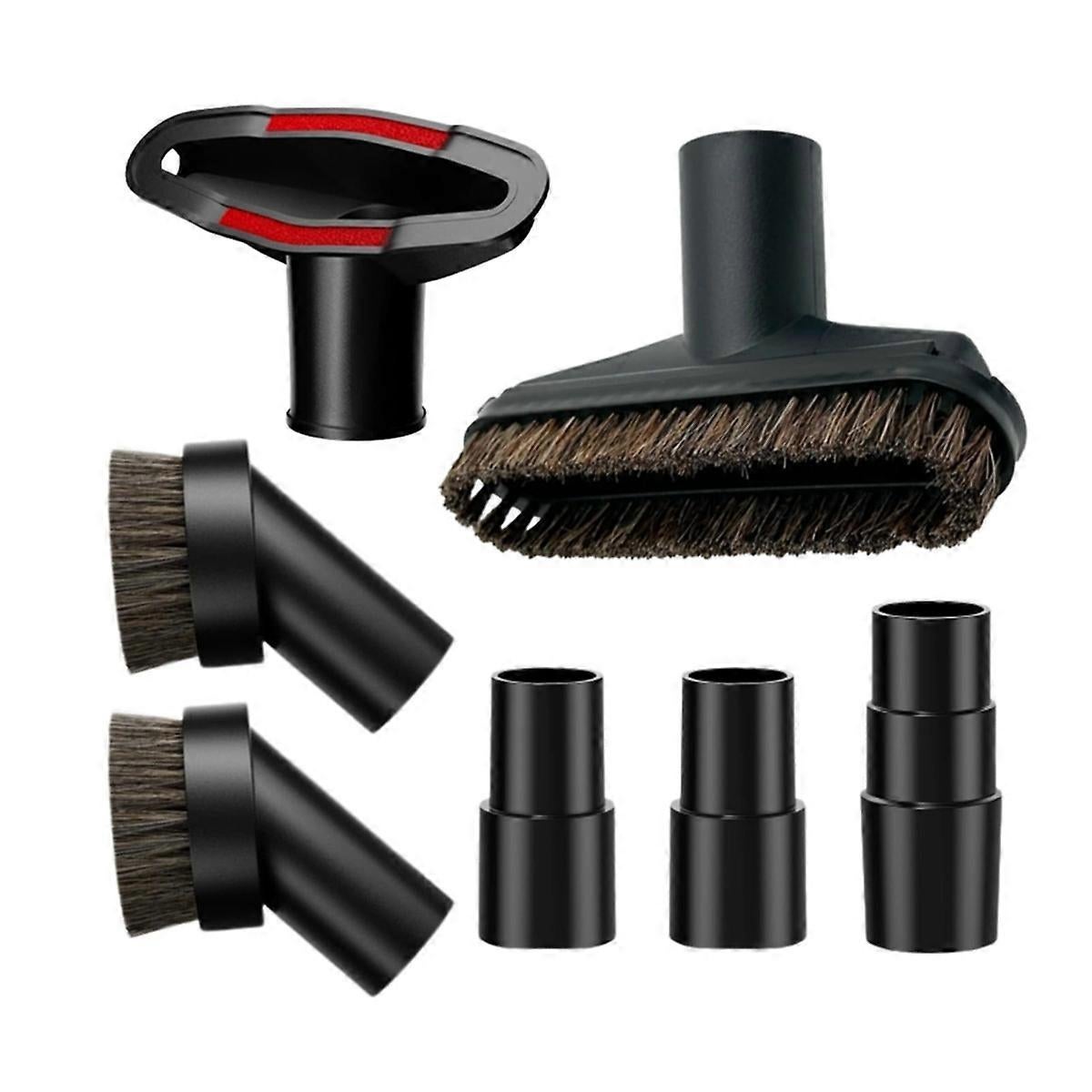 Lot de 9 accessoires pour aspirateur, buse de brosse, suceur plat, adaptateur de tuyau d'aspirateur en plastique, accessoires pour tuyau standard de 32 mm et 35 mm