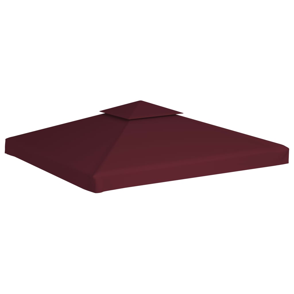 Maison Exclusive - Copertura Superiore per Gazebo a 2 Strati 310g/m² 3x3m Bordeaux - 2