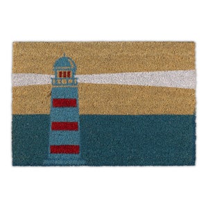 Relaxdays Paillasson Coco, Tapis d'entrée Motif Cactus, antidérapant, intérieur & extérieur, 75x42 cm, Multicolore