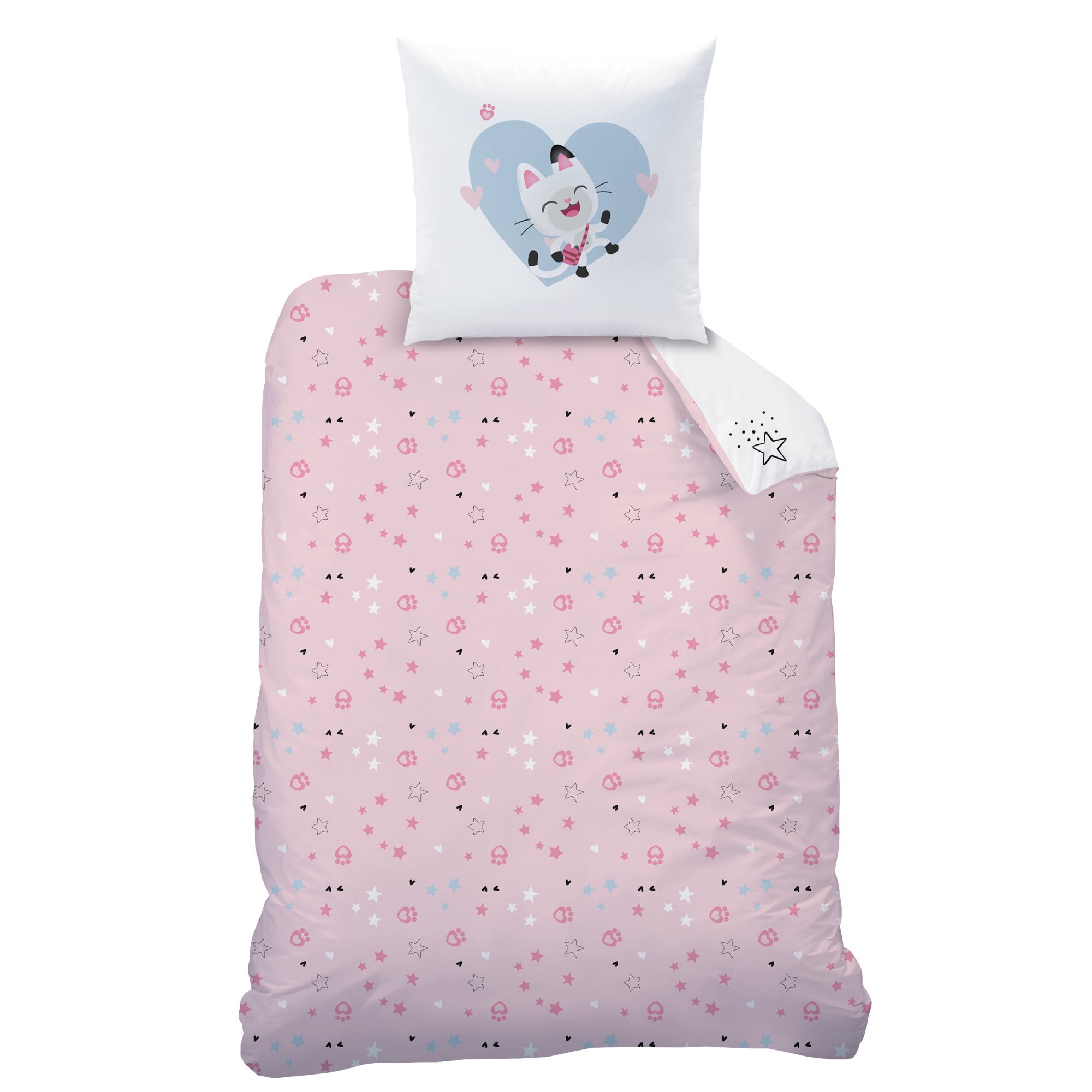 Parure de lit imprimée 100% coton, GABBY ET LA MAISON MAGIQUE HEARTS - 4