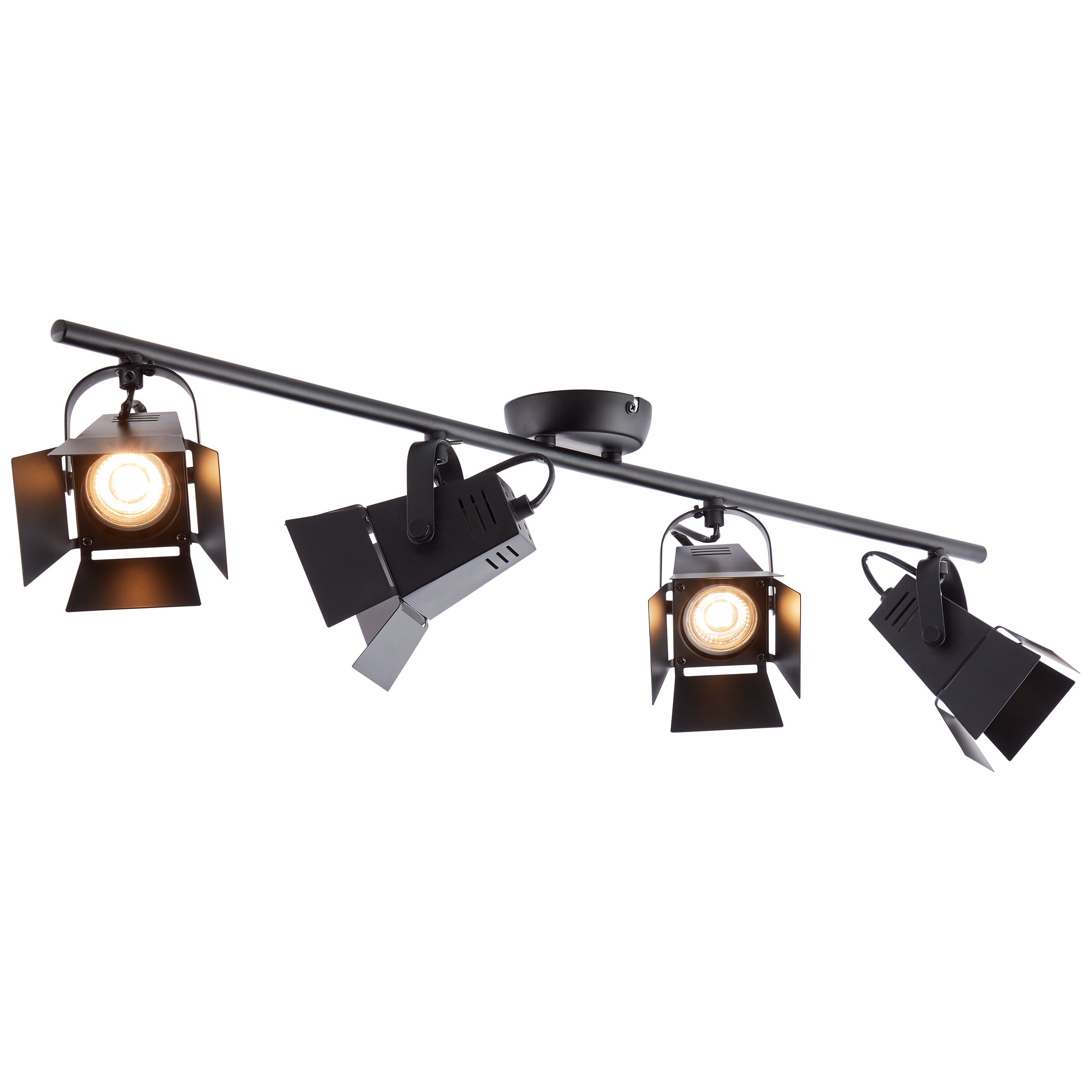 BRILLIANT spot matrix lampa 2-fl. czarna stal | 2x D45, E14, 40W, odpowiednia do lamp wiszących nie dołączonych | Obrotowe głowice - 3