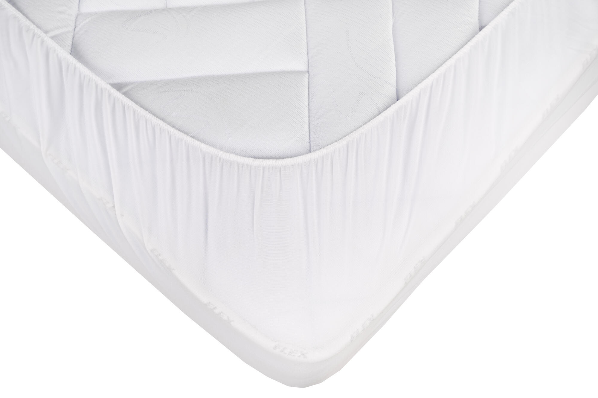 Coprimaterasso antiacaro in cotone bianco per letto da 135 cm - 5