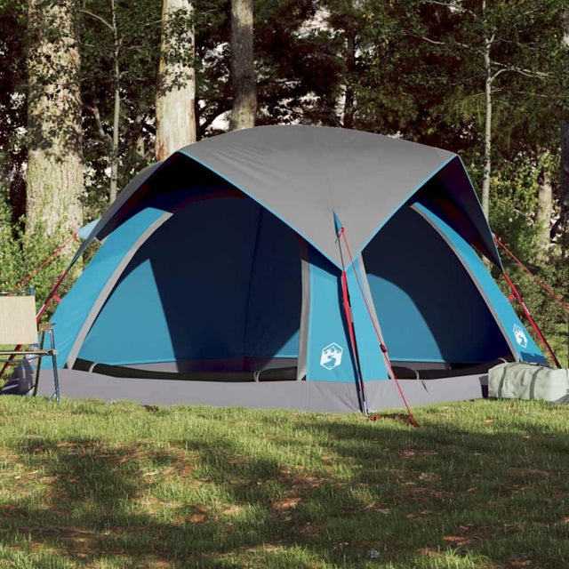 Tenda da Campeggio Impermeabile per 4 Persone in Blu - VidaXL