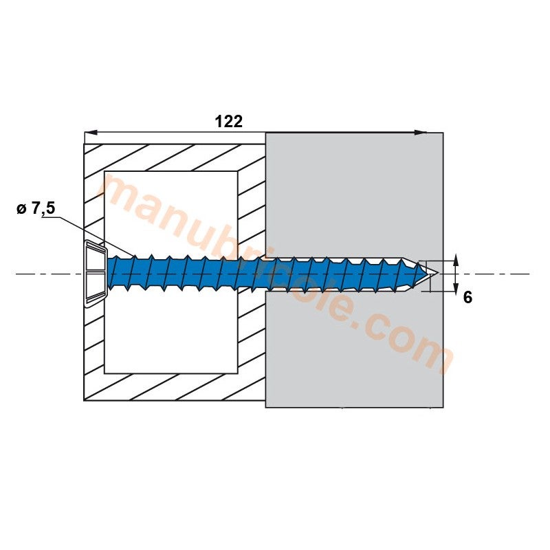 Vis béton tête fraisée 7.5 x 122 mm scell it boîte de 100 - bts75122f - 4