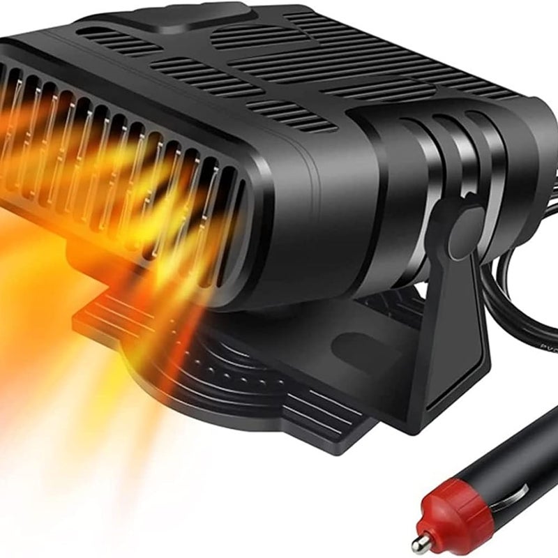 Nagrzewnica Samochodowa 12V 120W - Szybkie Odmrażanie, Obrót 360°, Przenośna do Pojazdów i na Kemping
