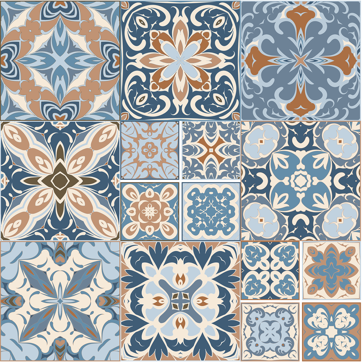 9 adesivo piastrelle azulejos Benito - Sticker adesivo - adesivi murali - 9stickers15x15cm - 2