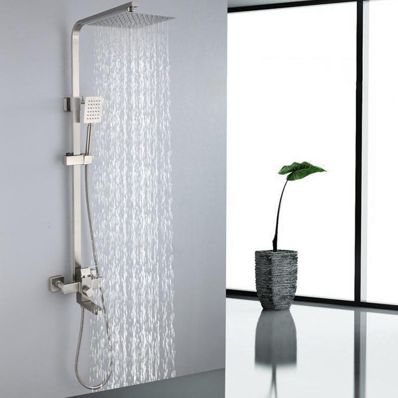 Set Doccia in Acciaio Inox 304 | Soffione + Doccia Manuale a Doppio Getto, Anticorrosivo e Duraturo, Nuova Esperienza di Doccia - 5