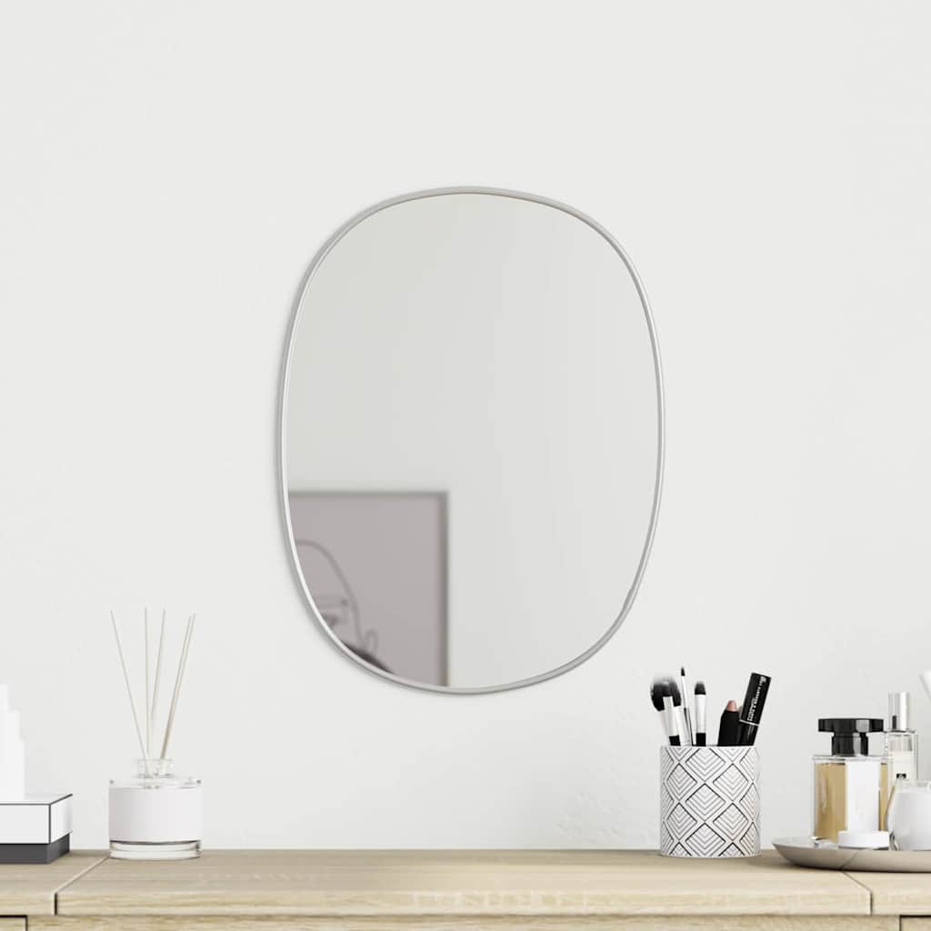 Lustro ścienne srebrne 30x25 cm