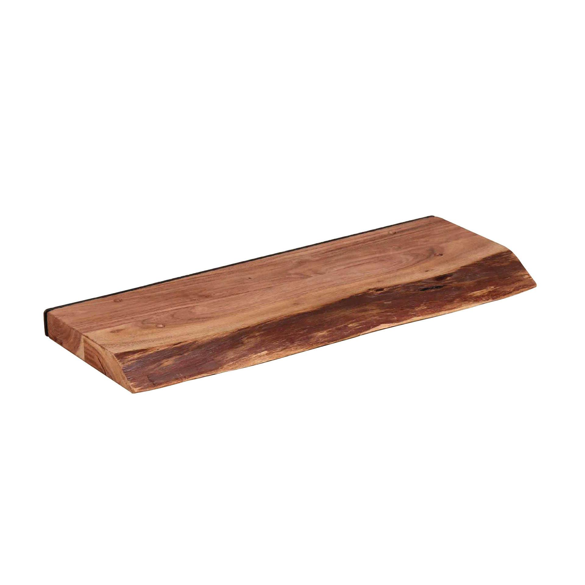 Etagère murale bois massif bordure naturelle 60 cm MELBOURNE - 5
