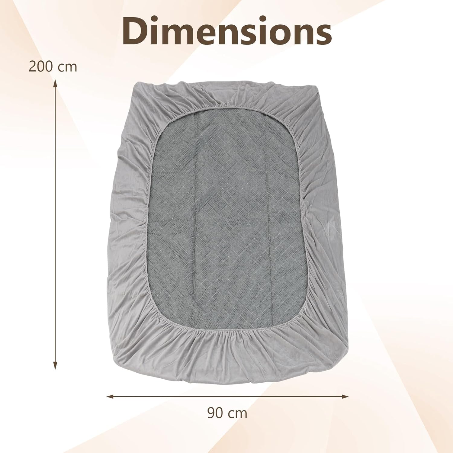 Drap Housse 90x200 cm, Linge de Lit en Velours Super Doux avec Poche Profonde, Rembourrage en Éponge, pour Matelas Épais jusqu'à 41 cm - 3