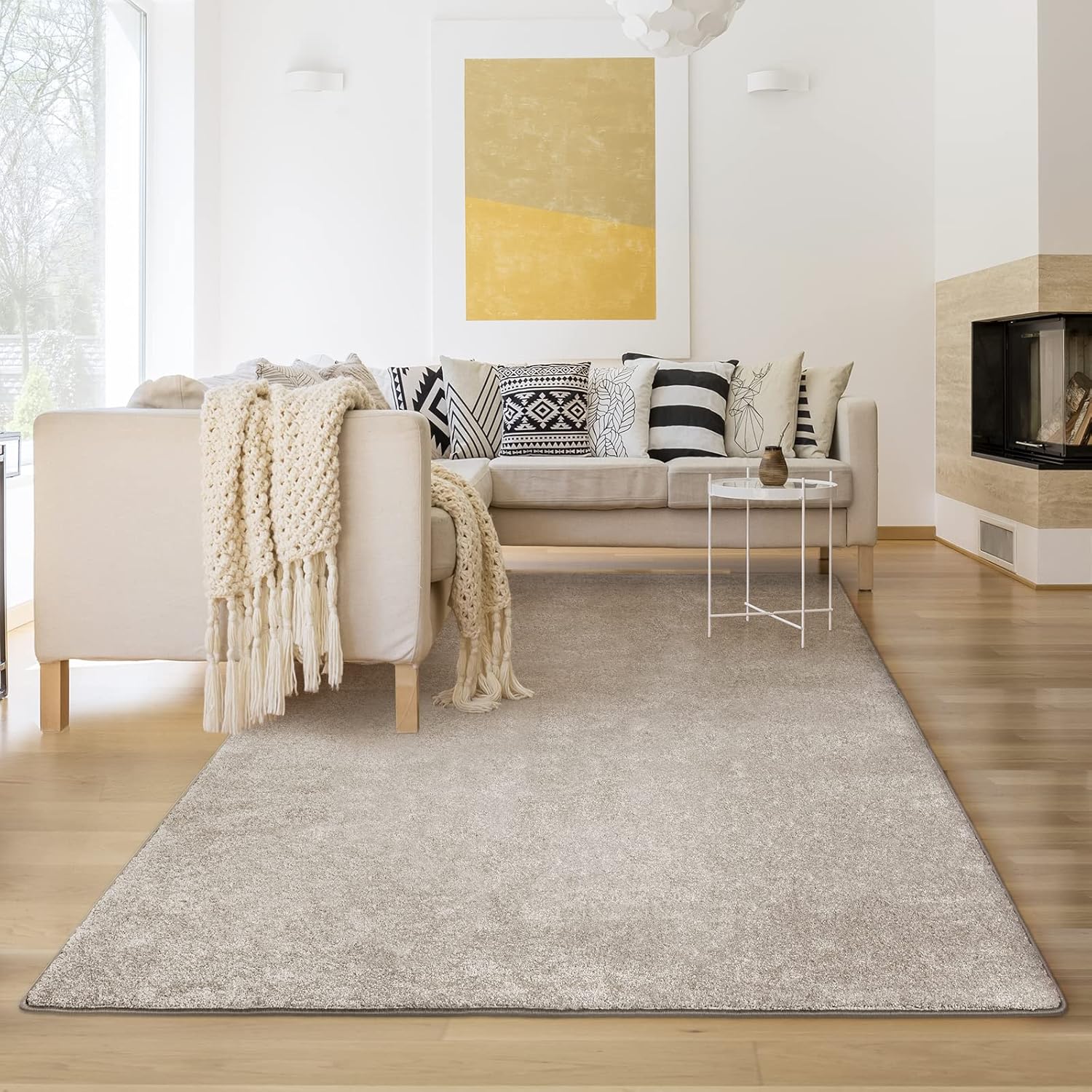 Tapis de Salon en velours Sundae, Beige 80 x 500 cm - 5