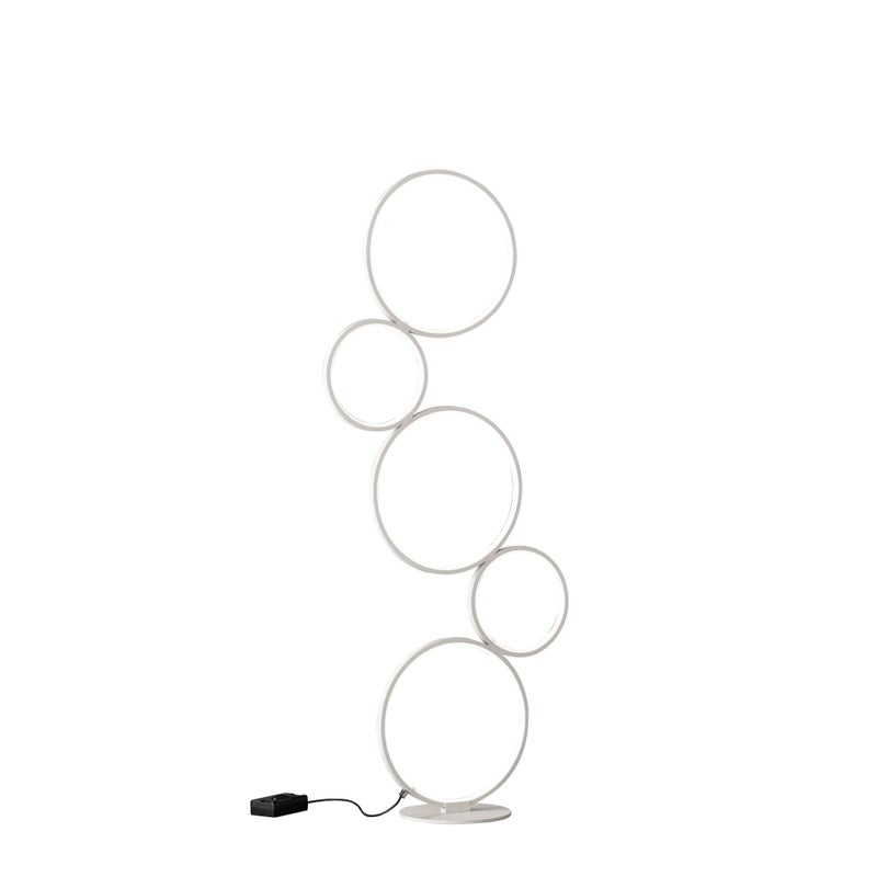Lampa podłogowa stojąca Rondo biała LED 36W 3000K 3200lm wym: 115 x 47 x 20 cm metal Trio