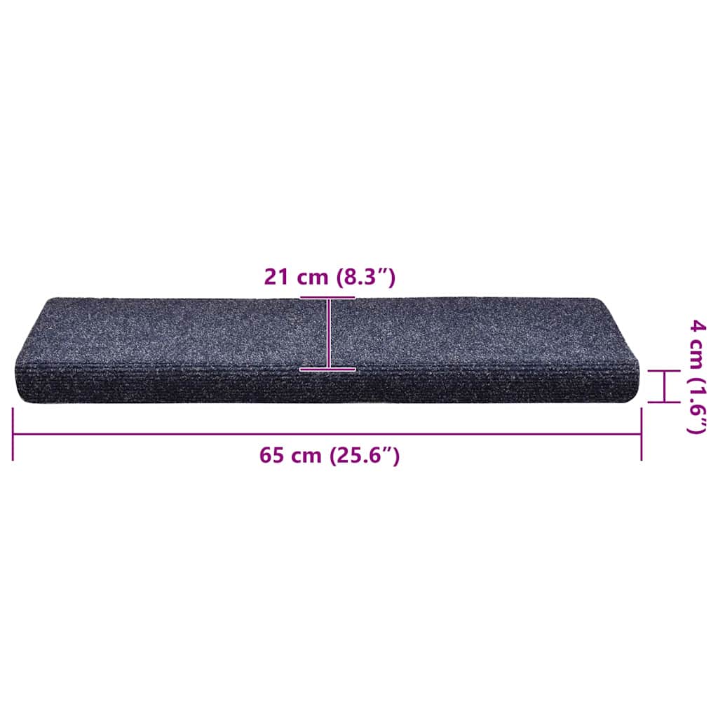 Tapis d'escalier autocollant 30 pcs | Paillasson d'escalier | Tapis de marche bleu 65x21x4 cm CFW429198 - 8