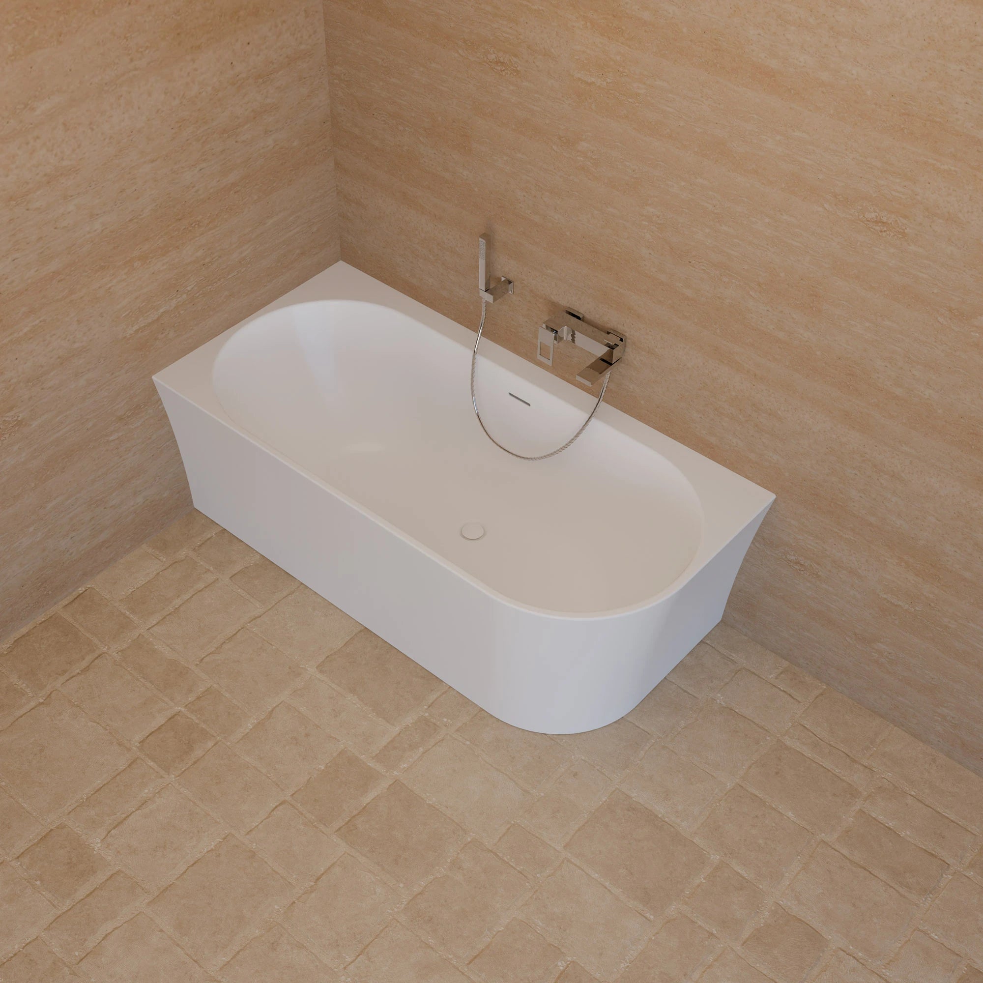 Baignoire Ilot Cosmic 160 gauche blanche 160 x76 x58 cm, by SPALINA - 9