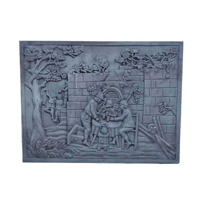 Płyta żeliwna do dekoracji kominka TAVERNA CM. 80 × 60 H SP. 1,2 cm DS