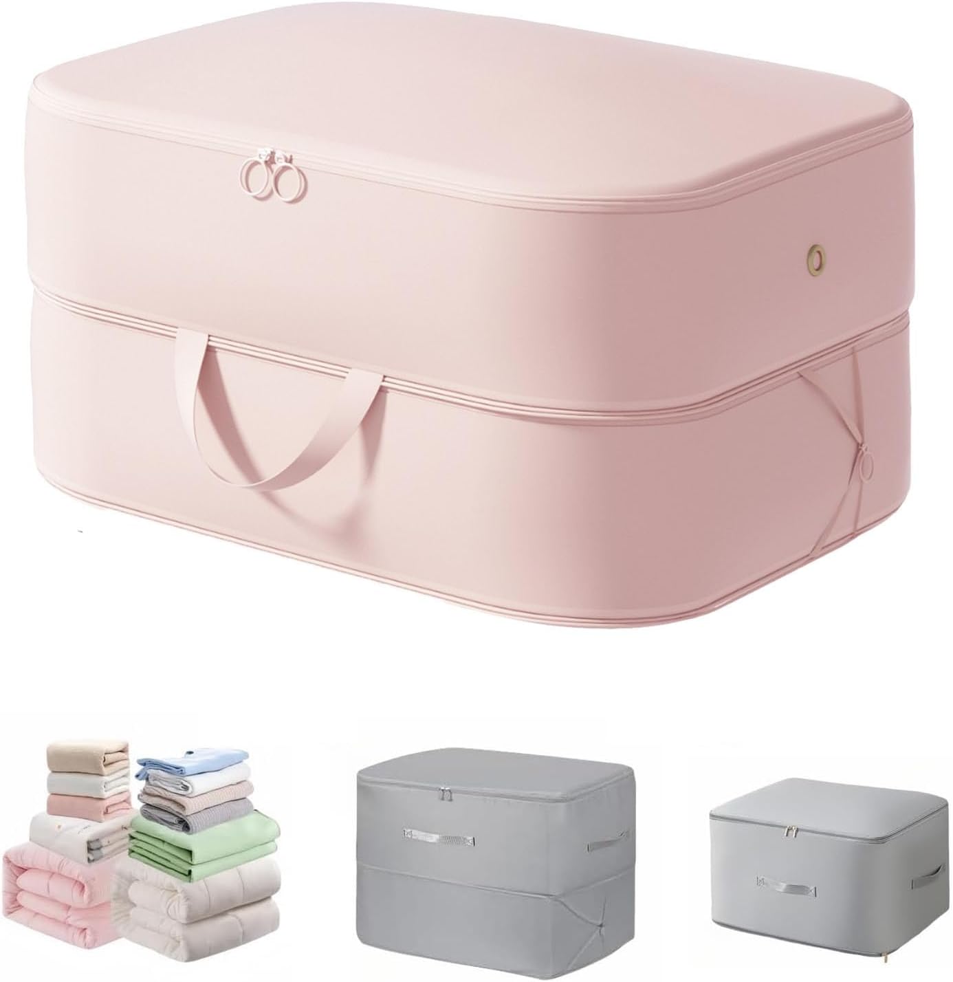 Sac De Compression Organizer, Sac De Compression Organizer - Mały - Nadaje się na kołdry i ubrania, Wodoodporny i Pyłoszczelny (Różowy, M (40*30*18 c