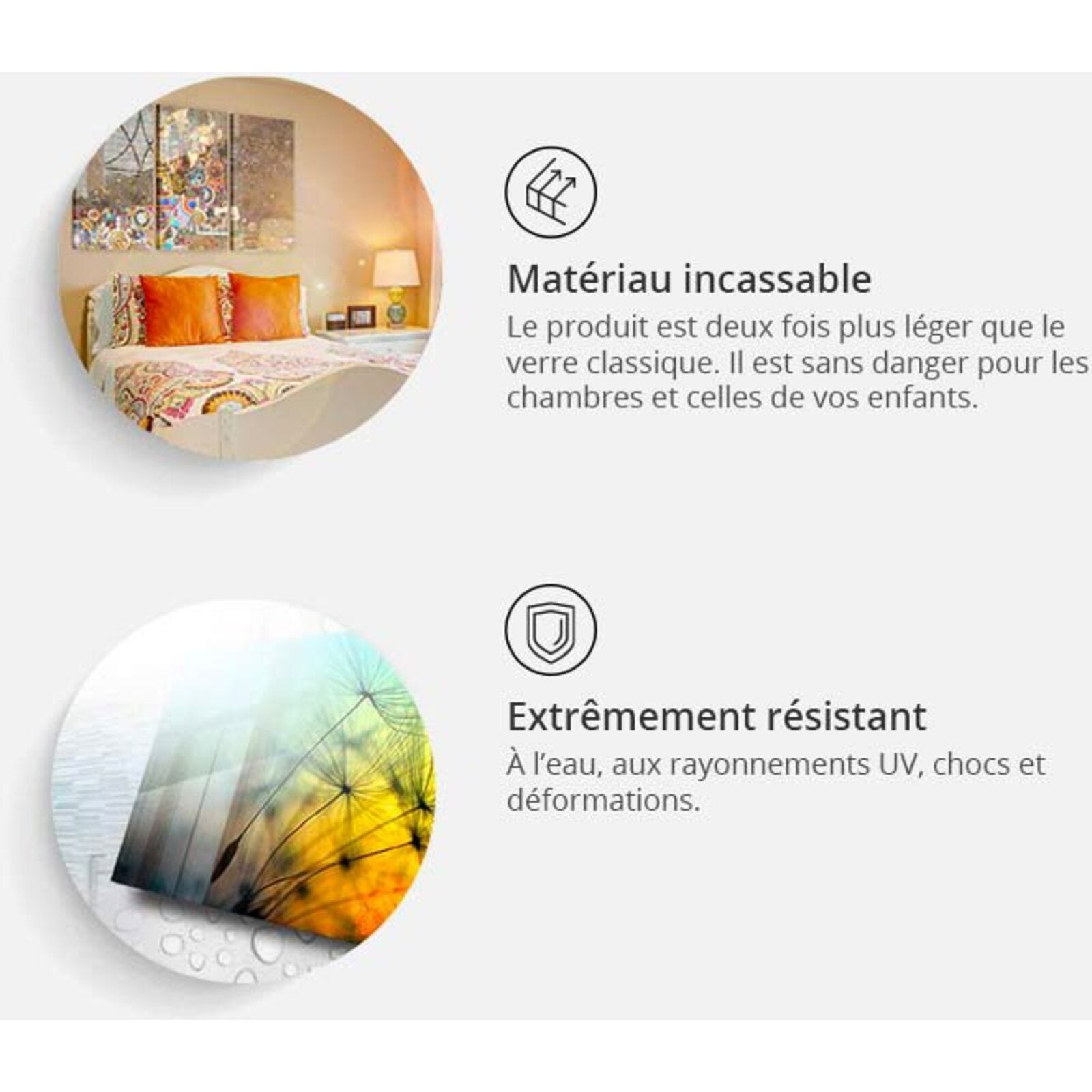 Tableau sur verre bouddha et cascade - 100 x 50 cm - 4