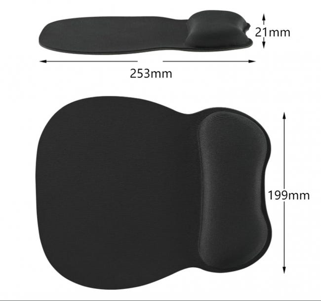 TECKNET Tappetino Mouse con Poggiapolsi, Gaming Mouse Pad Ergonomico TECKNET Tappetino Mouse con Poggiapolsi, Gaming Mouse Pad Ergonomico