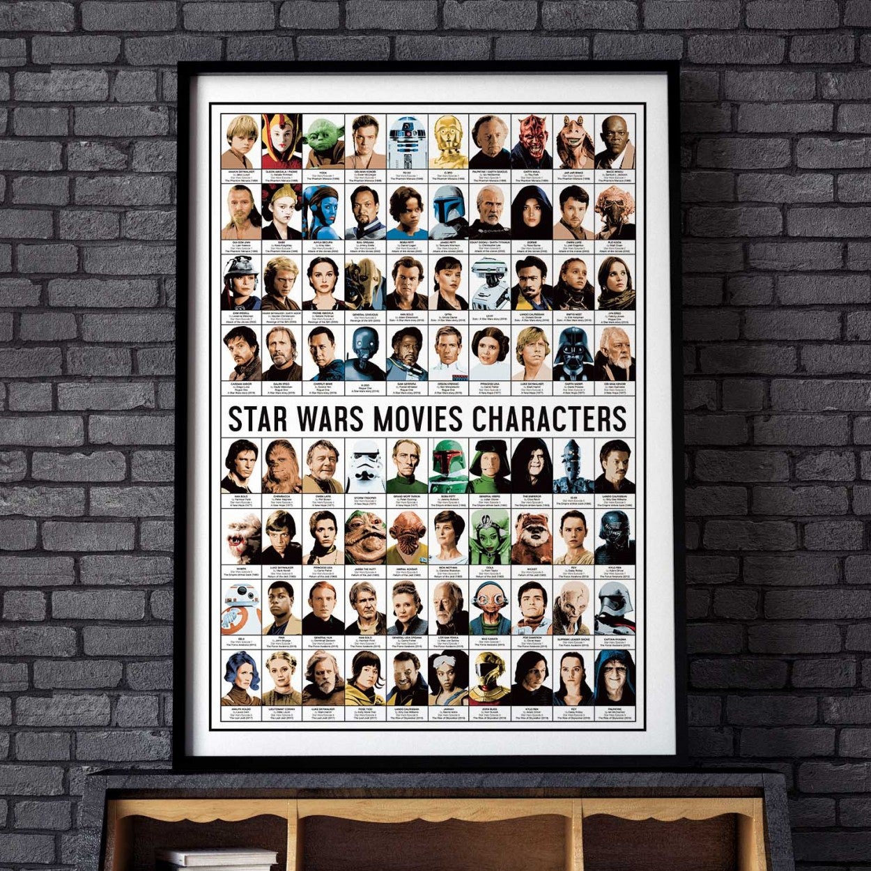 Affiche d’art 50 x 70 cm - Star Wars Movies Characters - Olivier Bourdereau - 5