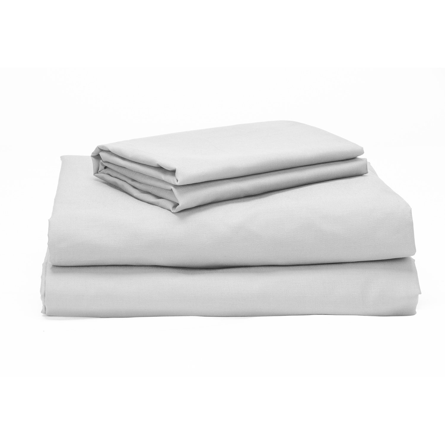 Set di lenzuola 150x190cm| PIKOLIN HOME| 100% Cotone| Percal| Bianco - 2