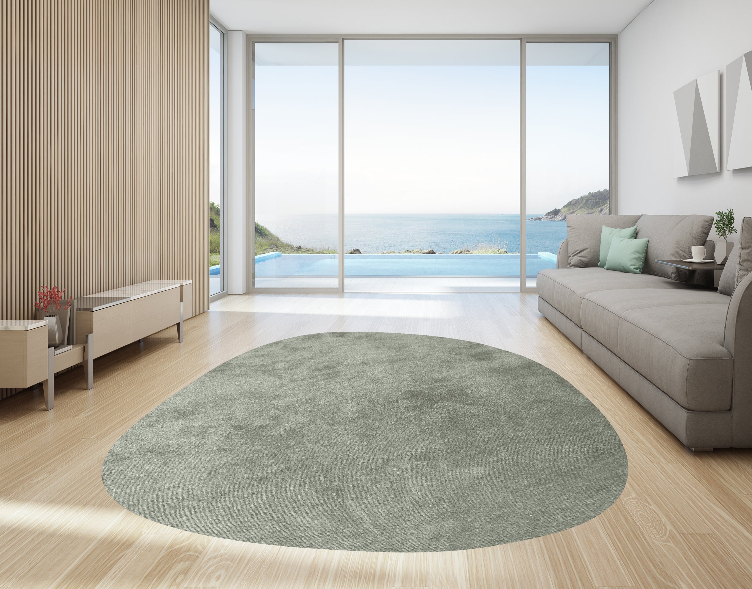 Dywan winylowy Forma Color Marengo 136x136 cm - PVC antypoślizgowy, winylowy do kuchni lub salonu, zmywalny, nowoczesny styl