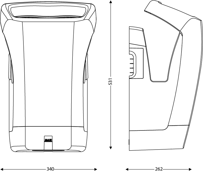 JVD - Sèche-Mains Stell'Air blanc - Matériel professionnel - 6