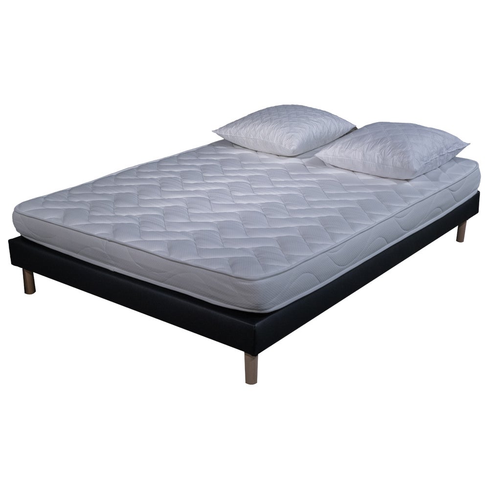 Ensemble 140x190 sommier tapissier & Matelas en mousse 15 cm Ensemble 140x190 sommier tapissier & Matelas en mousse 15 cm