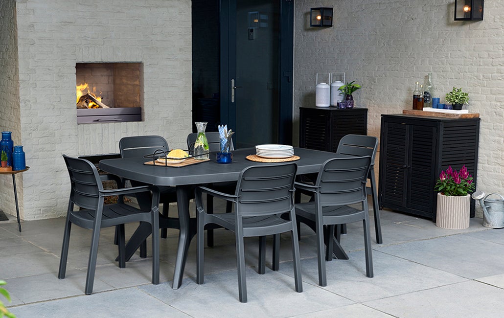 Chaise de jardin Tisara - Lot de 6 - Graphite - KETER - 4