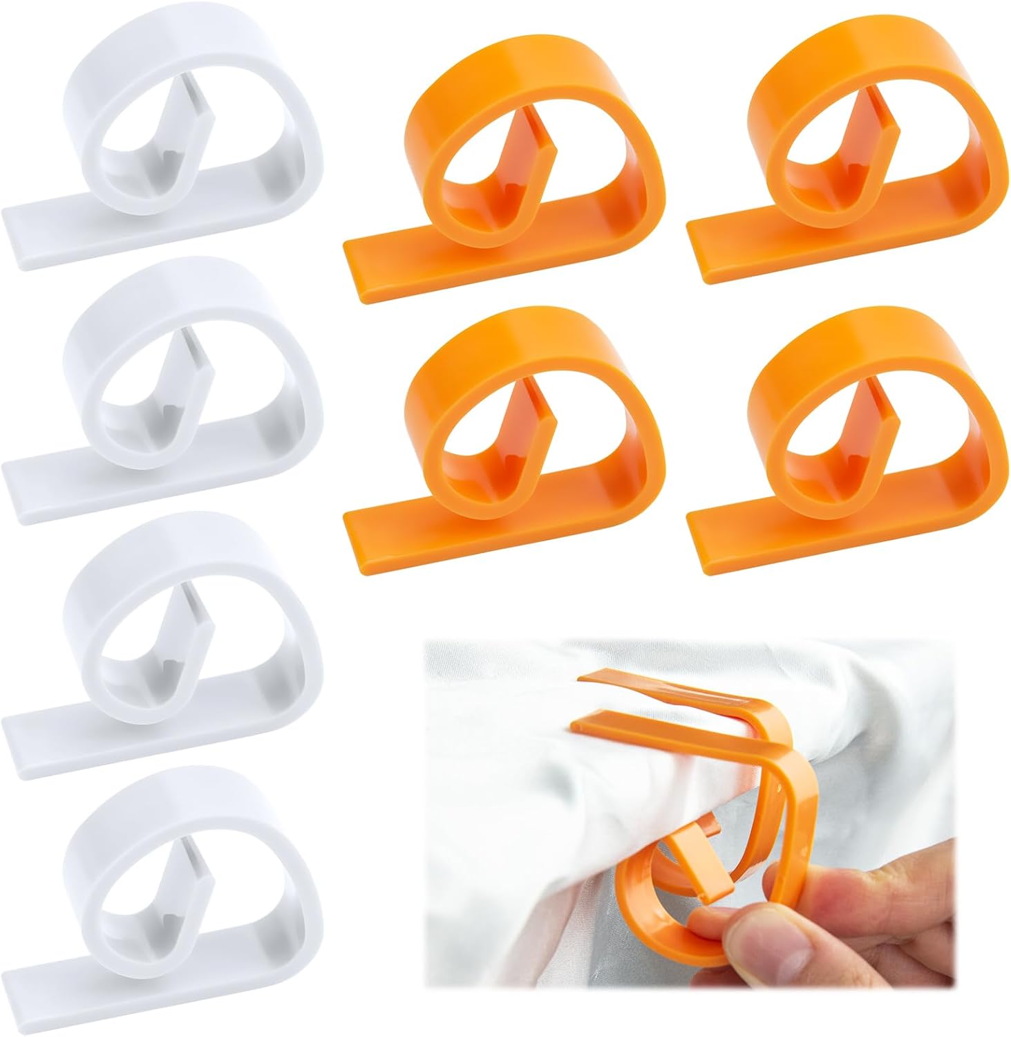 Lot De 8 Pinces à Nappe Réutilisables - Clips En Plastique ABS Pour Fixer Nappes Extérieures (épaisseur 0,2 à 1,5 Cm)