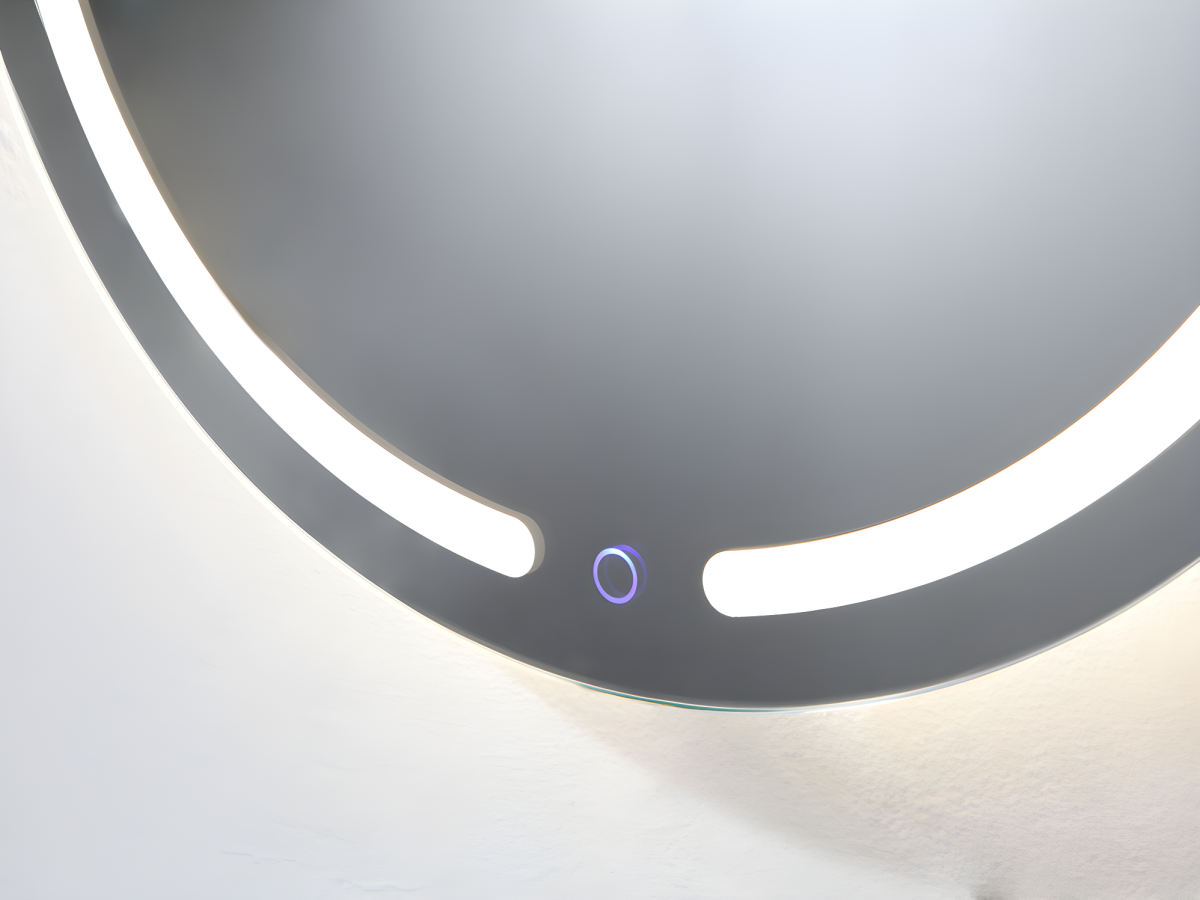 Miroir de salle de bain lumineux rond à leds NEREA - D. 60 cm - 8