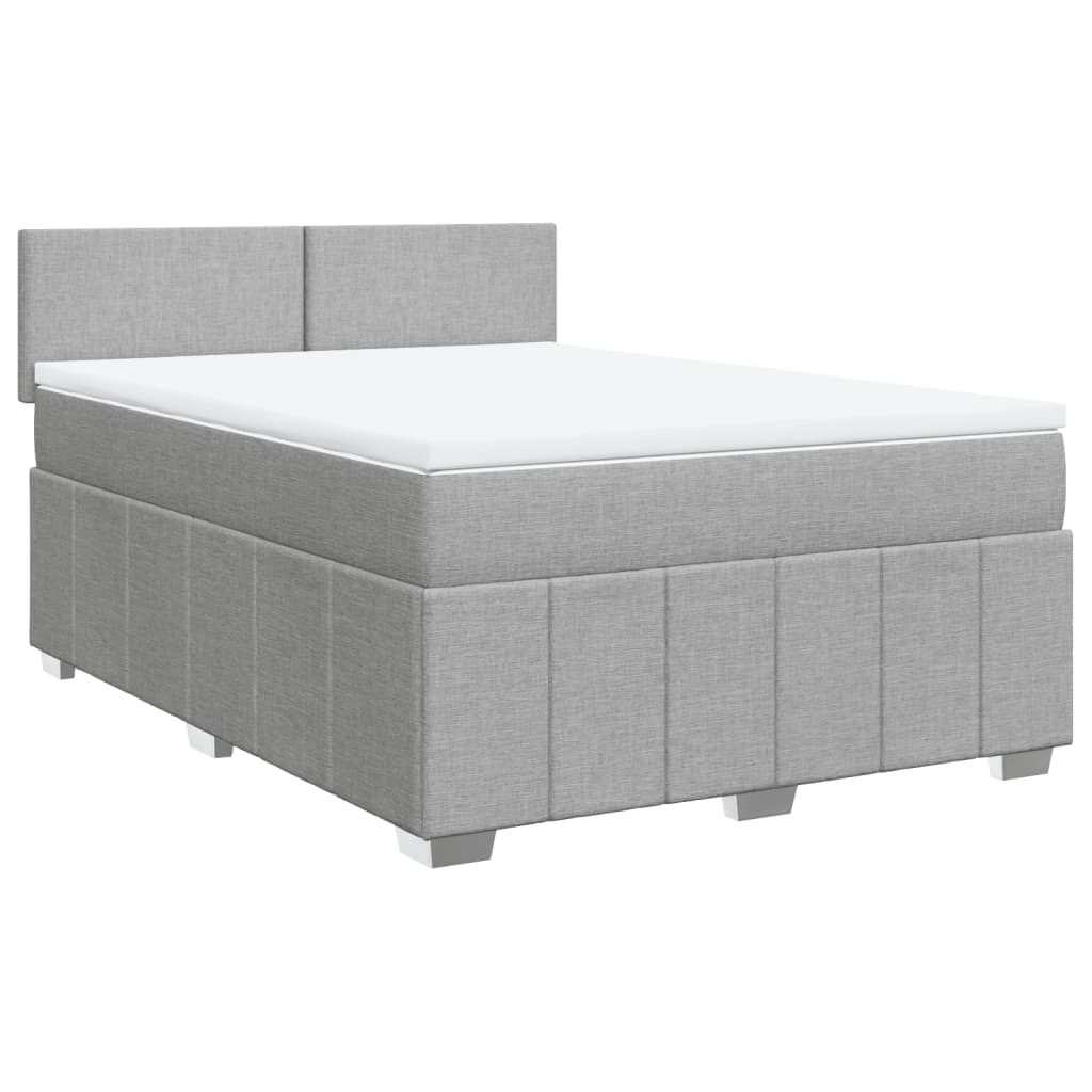 Base de cama ripa com colchão Cinza claro 160x200cm Tecido | Leroy Merlin