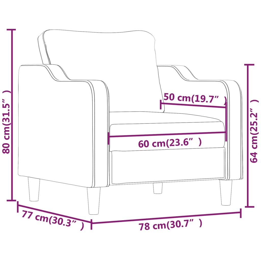 Fauteuil rouge bordeaux en tissu pour le salon, 60 cm - 8